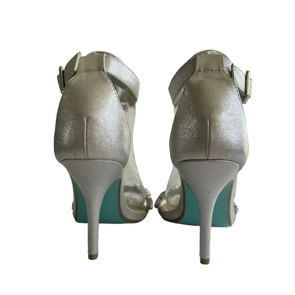 Betsey Johnson Erin jewel embellished high heel sandals for Macy's - Picture 7 of 10